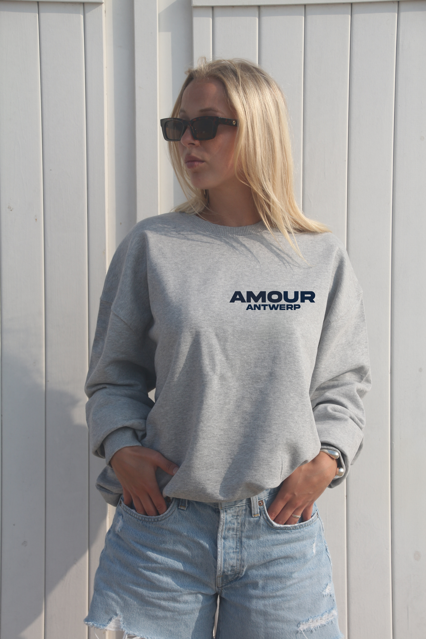 Amour Antwerp Grey Crewneck