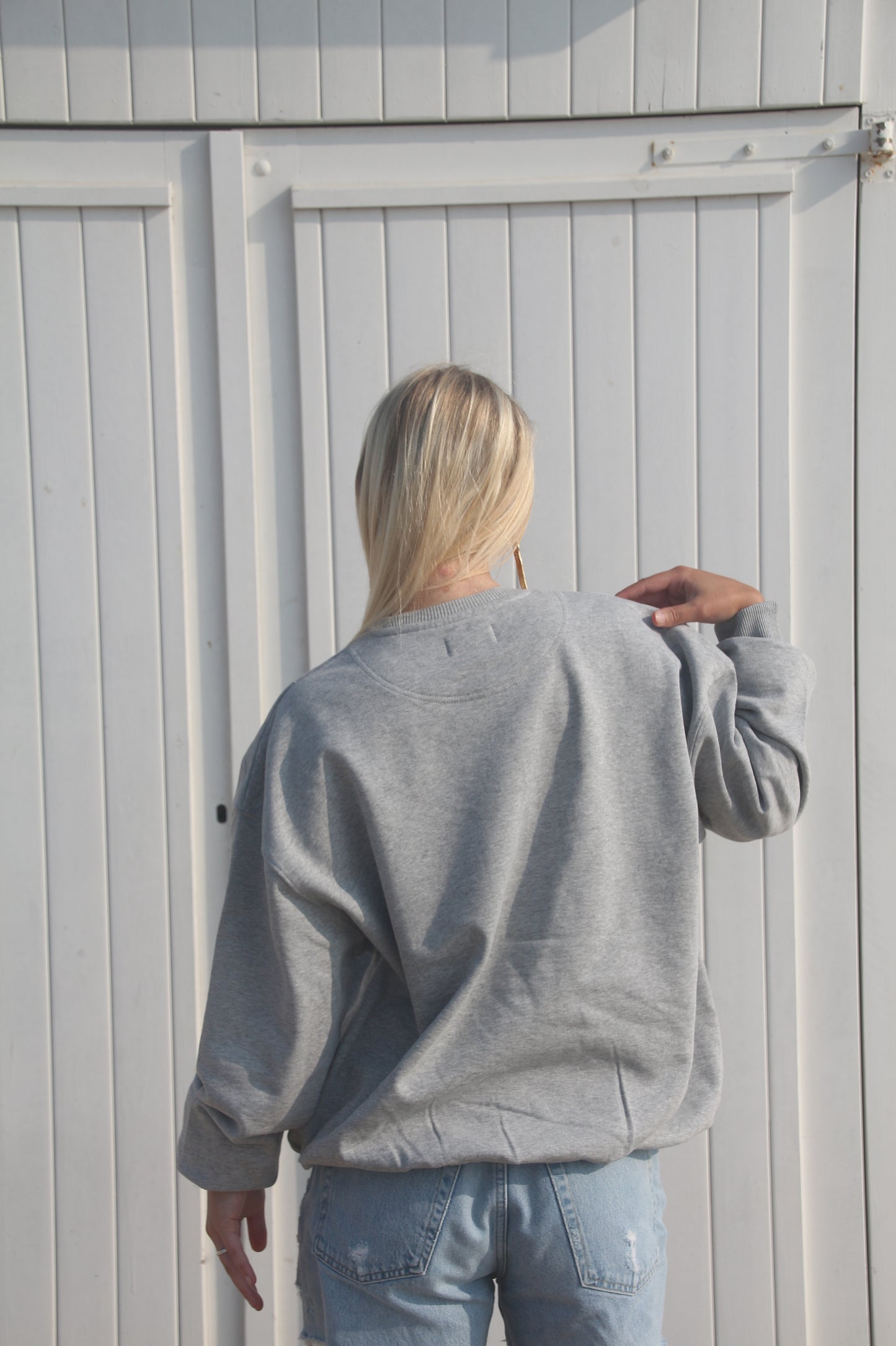 Amour Antwerp Grey Heart Crewneck