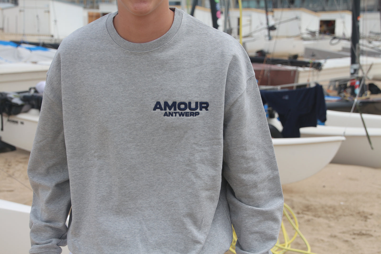 Amour Antwerp Grey Crewneck